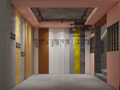 工业风工法工艺展厅3D模型下载